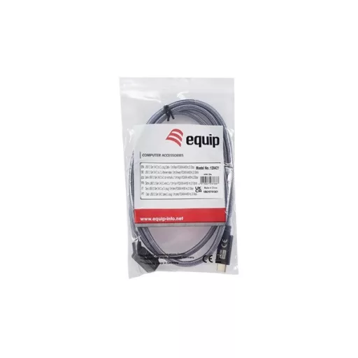 Equip Kábel - 128421 (USB-C 3.2 Gen2x2 to USB-C, apa/apa, fekete, 1m)