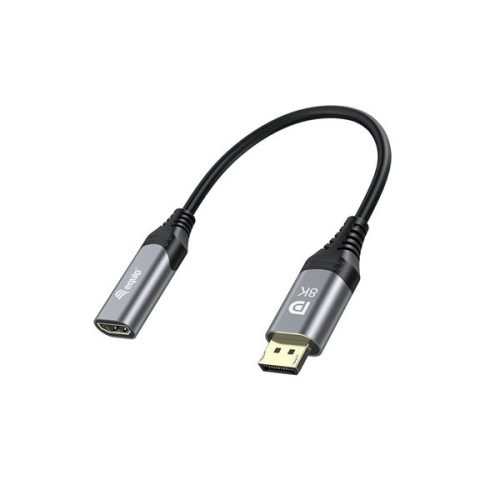 Equip Átalakító - 133446 (DisplayPort1.4 to HDMI, 8K/60Hz, szürke)