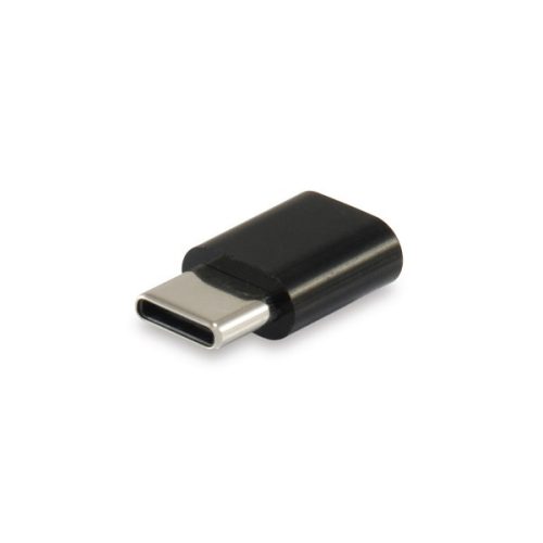 Equip Átalakító - 133472 (USB-C -> MicroUSB átalakító, apa/anya, fekete)