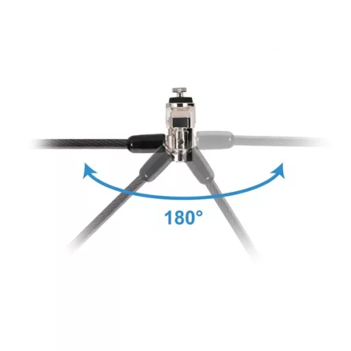 Conceptronic Notebook Kábelzár - CUSTODIO02BS  (Kulcsos (2db), Standard Lock Slot, 1,8m)