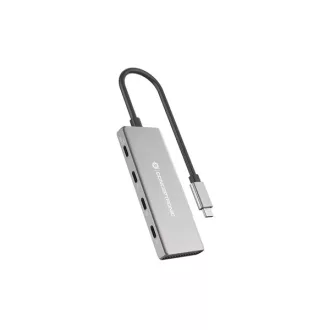   Conceptronic USB Hub - HUBBIES15G (4 Port, USB-C to 4x USB-C szürke)