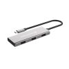 Conceptronic USB Hub - HUBBIES17G (4 Port, USB-C to 4x USB-C+3x USB-A, szürke)