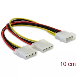   Delock Kábel - 82100 (1 x 4 pines molex apa  -> 2 x 4 pines molex anya, 11cm)