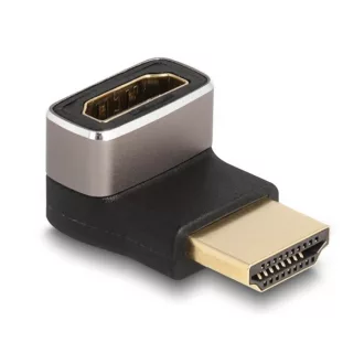   Delock 60085 HDMI adapter apa - anya 90 lefelé néző csatlakozódugóval 8K 60 Hz szürke fém