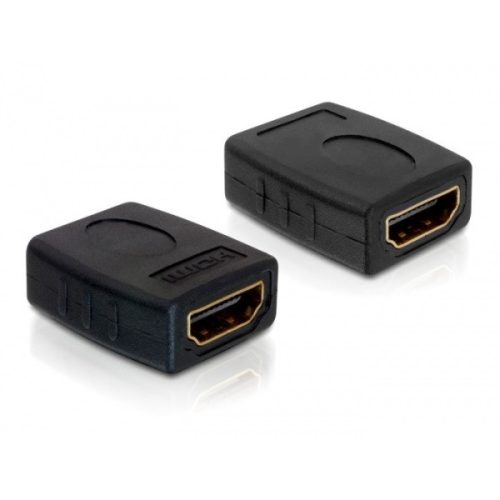 Delock Átalakító - 65049 (HDMI - HDMI, anya/anya, fekete)