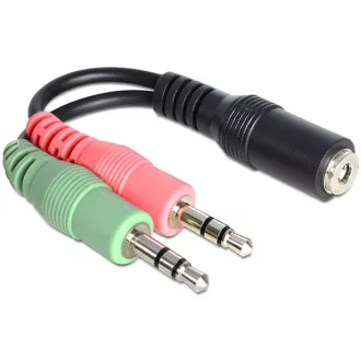   Delock Átalakító Kábel - 65459 (3.5 mm Jack > 2 x 3.5 mm Jack, anya/apa)