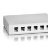 Equip Keystone Fali aljzat - 125460 (12 port, Cat5e/Cat6/Cat6A, fehér)