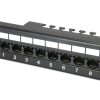 Equip Patch panel - 135425 (24 port, Cat6, árnyékolatlan, fekete)