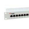 Equip Patch panel - 208014 (12 port, Cat6, árnyékolt, szürke)