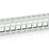 Equip Keystone Patch Panel - 767124 (24 port, Cat6, 1U, árnyékolt, szürke)