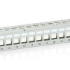 Equip Keystone Patch Panel - 767124 (24 port, Cat6, 1U, árnyékolt, szürke)