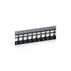 Equip Keystone Patch Panel - 769124 (24 port, Cat6, 1U, árnyékolt, fekete)