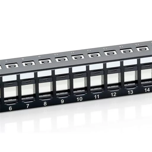 Equip Keystone Patch Panel - 769124 (24 port, 1U, árnyékolatlan, fekete)