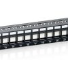 Equip Keystone Patch Panel - 769124 (24 port, Cat6, 1U, árnyékolatlan, fekete)