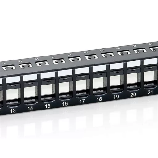 Equip Keystone Patch Panel - 769124 (24 port, 1U, árnyékolatlan, fekete)