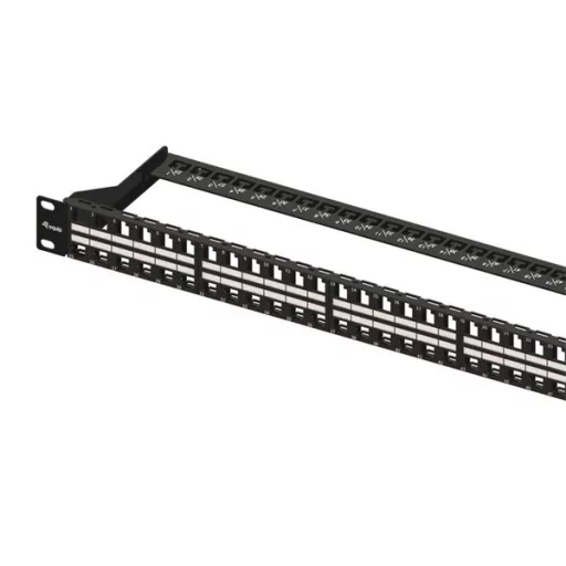 Equip Keystone Patch Panel - 769248 (48 port, 1U, árnyékolatlan, fekete)
