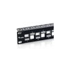 Equip Keystone Patch Panel - 769324 (24 port, Cat6A, 1U, árnyékolt, fekete)