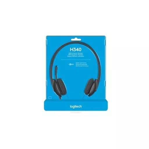 Logitech Fejhallgató - H340 Headset (USB, mikrofon, fekete)