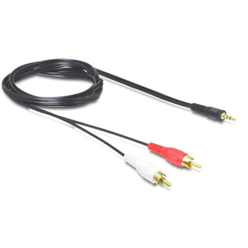 Delock Kábel - 84000 (3.5mm Jack  > 2xRCA apa/apa, 1,5m)