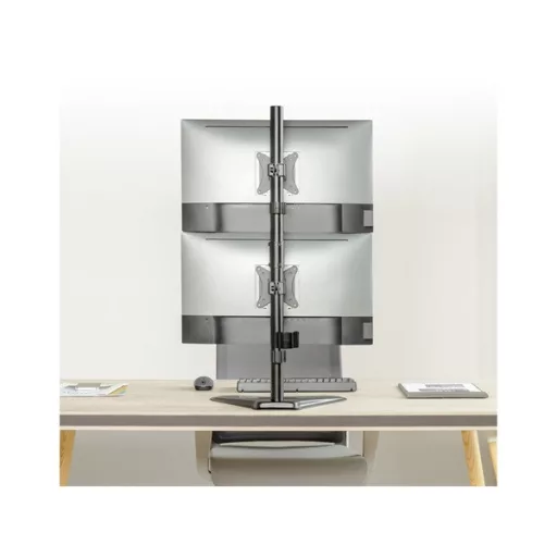 Equip Monitor Asztali állvány - 650128 (17"-32", 2 monitor, dönthető, forgatható, állítható magasság, Max.:2x9kg,fekete)