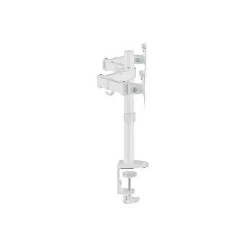 Equip Monitor Asztali konzol - 650167 (17"-32", 2 monitor, dönthető, forgatható, állítható magasság, Max.:2x9kg, fehér)