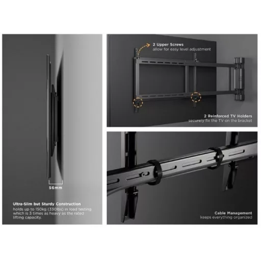 Equip TV Fali konzol - 650336 (32"-75", motoros, Max.: 50kg, fekete)