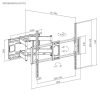 Equip TV Fali konzol - 650343 (60"-120", Max.: 120kg, dönthető, forgatható, fekete)