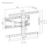 Equip TV Fali konzol - 650344 (43"-90", Max.: 50kg, dönthető, forgatható, fekete)