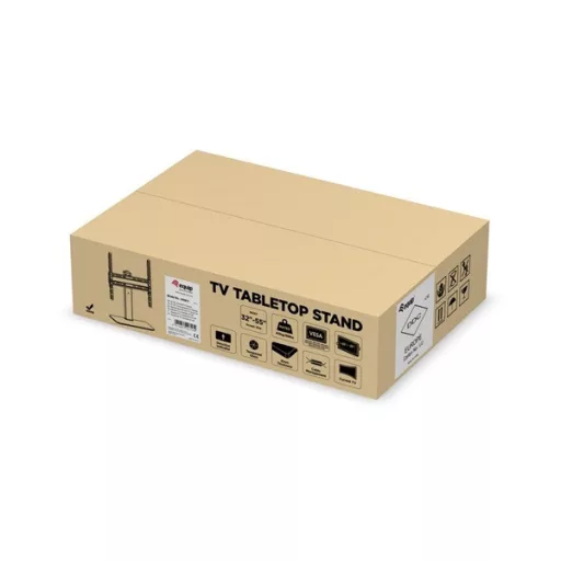Equip Monitor Asztali állvány - 650611 (32"-55", 1 kijelző, forgatható, állítható magasság, Max.:40kg, fekete)