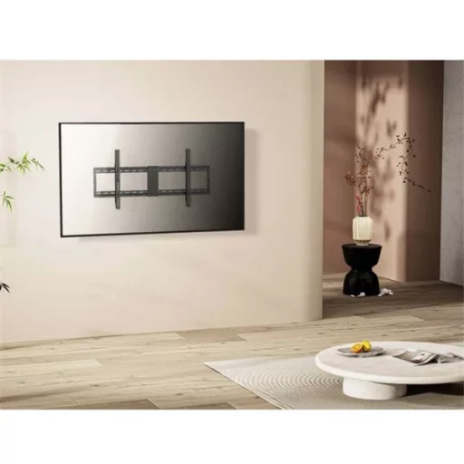 Manhattan TV állvány - Fali fix ultravékony TV állvány Fekete (max.VESA:800x400)(43"-100"-ig) 70kg teherbírás