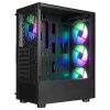 Rampage Számítógépház - SHIVA  (fekete; ablakos; ATX/Micro ATX/Mini-ITX; alsó táp; 4x120mm LED)