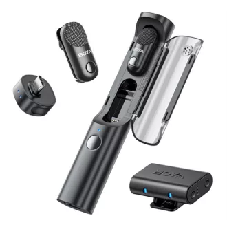   BOYA Mikrofon - Magic-03 (Vezeték nélküli, fekete, 2TX+2RX, USB-C, 3,5mm)