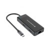 Conceptronic Notebook Dokkoló - DONN14G (USB-C to 2xHDMI+USB-C PD:100W+3xUSB-A+RJ-45, fekete)