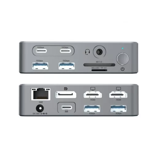 Conceptronic Notebook Dokkoló - DONN25G (USB-C to HDMI/DP/USB-C PD/USB-A/SD/TF/RJ45/Audio)