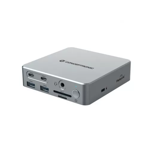 Conceptronic Notebook Dokkoló - DONN25G (USB-C to HDMI/DP/USB-C PD/USB-A/SD/TF/RJ45/Audio)