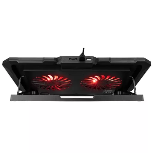Rampage Notebook Hűtőpad 17"-ig - AD-RC12 GAMEZONE (2*12cm venti, 100rpm, RGB LED) Fekete