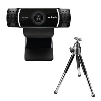   Logitech Webkamera - C922 Pro Stream (1920x1080 képpont, állvány, mikrofon, Full HD, fekete)