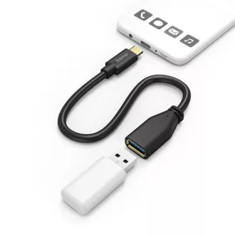   Hama Átalakító - 201605 (USB adapter, 1xUSB-C, OTG, 0,15m, fekete)