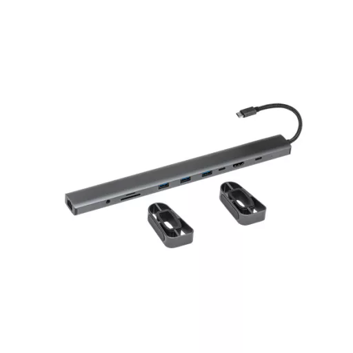 Bluestork USB Hub - HUB-OFFICE-PRO (USB-C to 3xUSB-A 3.0 port + 1xUSB-C + 1xHDMI + 1xRJ45, SD, TF  3,5 Jack, PD 100W)