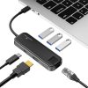 Bluestork USB Hub - HUB-OFFICE (USB-C to 3xUSB 2.0 port + 1xUSB-C + 1xHDMI + 1xRJ45, szürke)