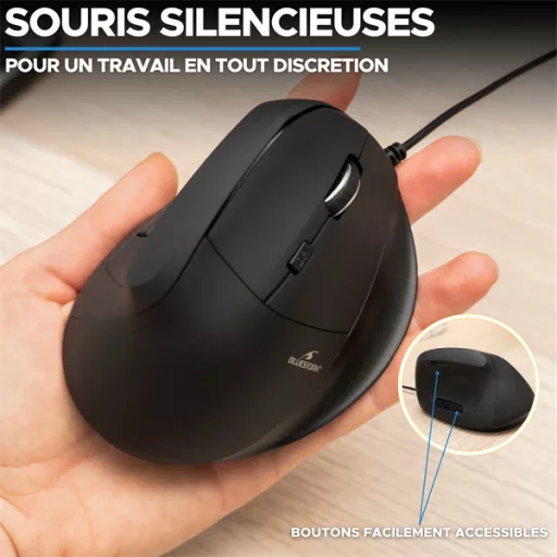 Bluestork Egér - M-W-ERGO (Ergonomic, 2.4G, 7200 DPI, optikai, fekete)