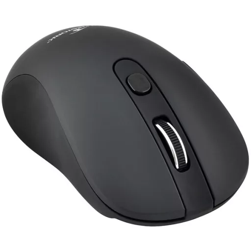 Bluestork Vezeték nélküli Egér - M-WL-OFF60-BLACK (1600 DPI, 6 gomb, optikai, fekete)