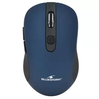   Bluestork Vezeték nélküli Egér - M-WL-OFF60-BLUE (1600 DPI, 6 gomb, optikai, kék)