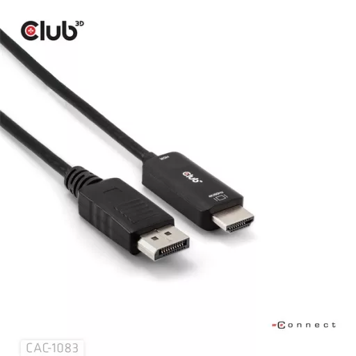 Club 3D Kábel - CAC-1083 (DisplayPort 1.4 to HDMI 2.0, aktív adapter, 4K60Hz, HDR, 2m)