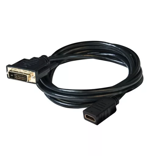 Club 3D Kábel - CAC-1211 (DVI-D to HDMI 1.4, 2m, M/F, kétirányú, UHD 4K30Hz, Arany érintkezők)