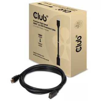   Club 3D Kábel - CAC-1321 (HDMI 2.0  M/F, 5m, 4K@30Hz, 10.2Gbps, Ethernet)