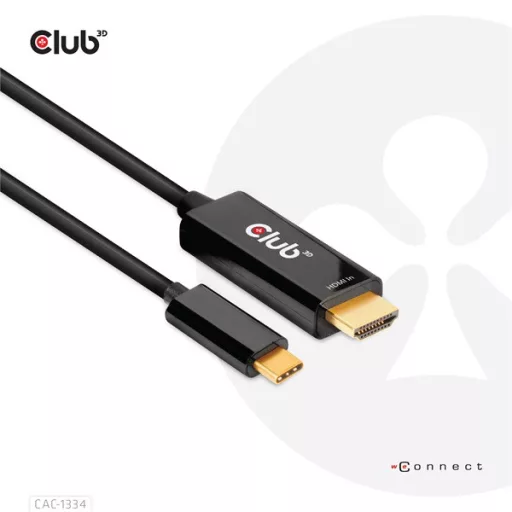 Club 3D Kábel - CAC-1334 (HDMI to USB-C, Aktív, M/M, 4K60Hz, 1.8m)
