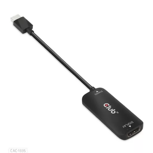 Club 3D Átalakító - CAC-1335 (HDMI+Micro USB to DisplayPort, 4K120Hz/8K30Hz, M/F, aktív)