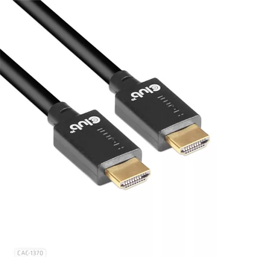 Club 3D Kábel - CAC-1370 (HDMI 2.1 Ultra High-Speed, 48Gbps, 4K120Hz, 8K60Hz, 1.5m, HDMI M/M, alacsony EMI, VRR, QMS)