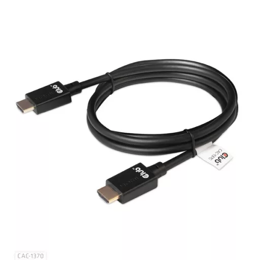 Club 3D Kábel - CAC-1370 (HDMI 2.1 Ultra High-Speed, 48Gbps, 4K120Hz, 8K60Hz, 1.5m, HDMI M/M, alacsony EMI, VRR, QMS)